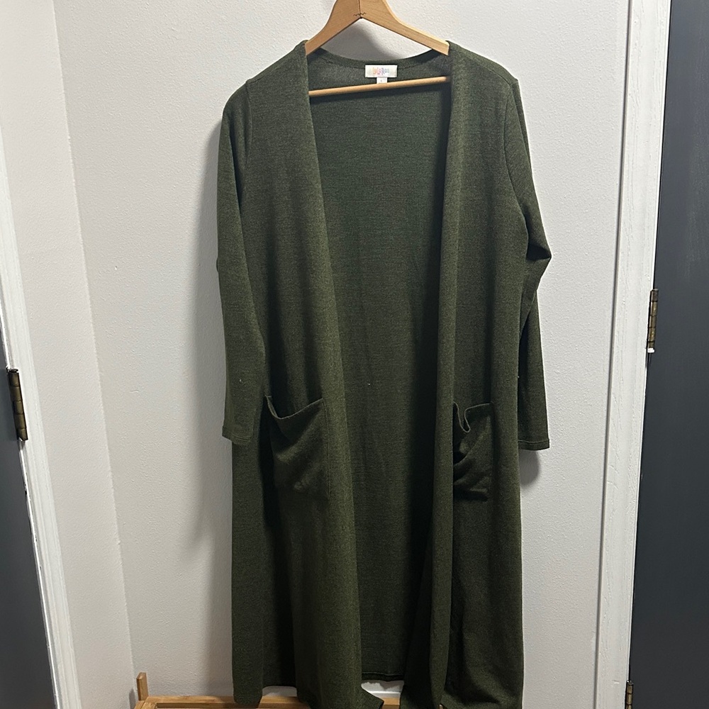 LuLaRoe Olive Green Knit Cardigan